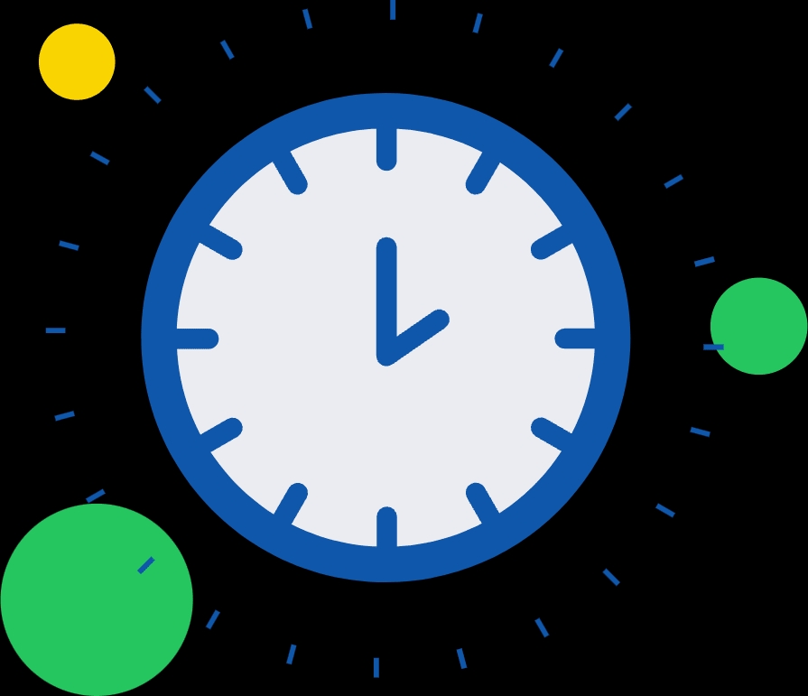 Illustration einer Uhr