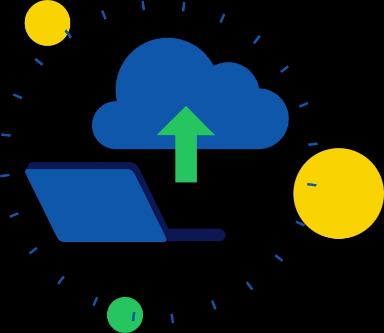 Illustration von Datentransfer