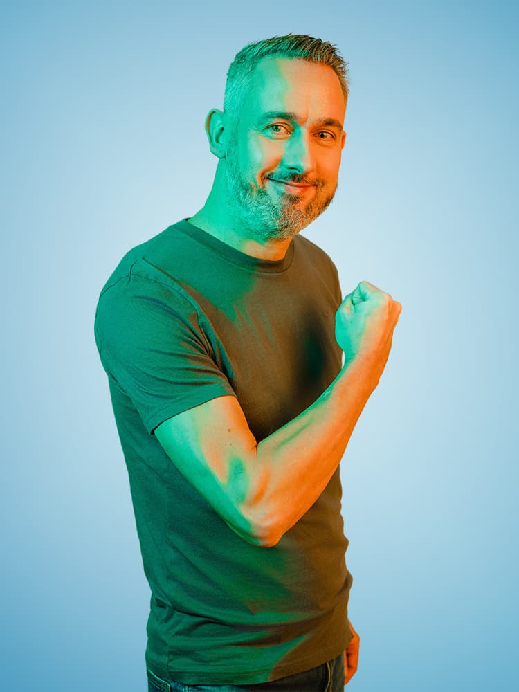 man shows Ok with his fingers