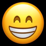 Emoji „Strahlendes Gesicht mit lächelnden Augen“